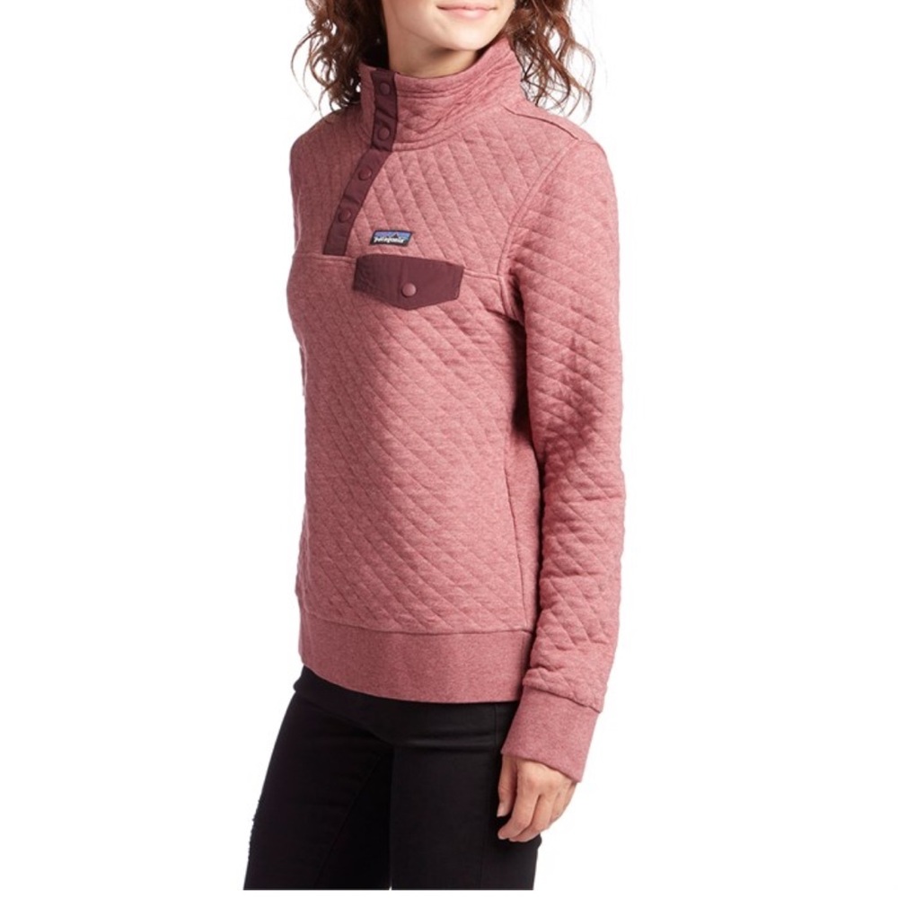 Patagonia Organic Cotton Quilt Snap-T Fleece Pullover Pink Size Small